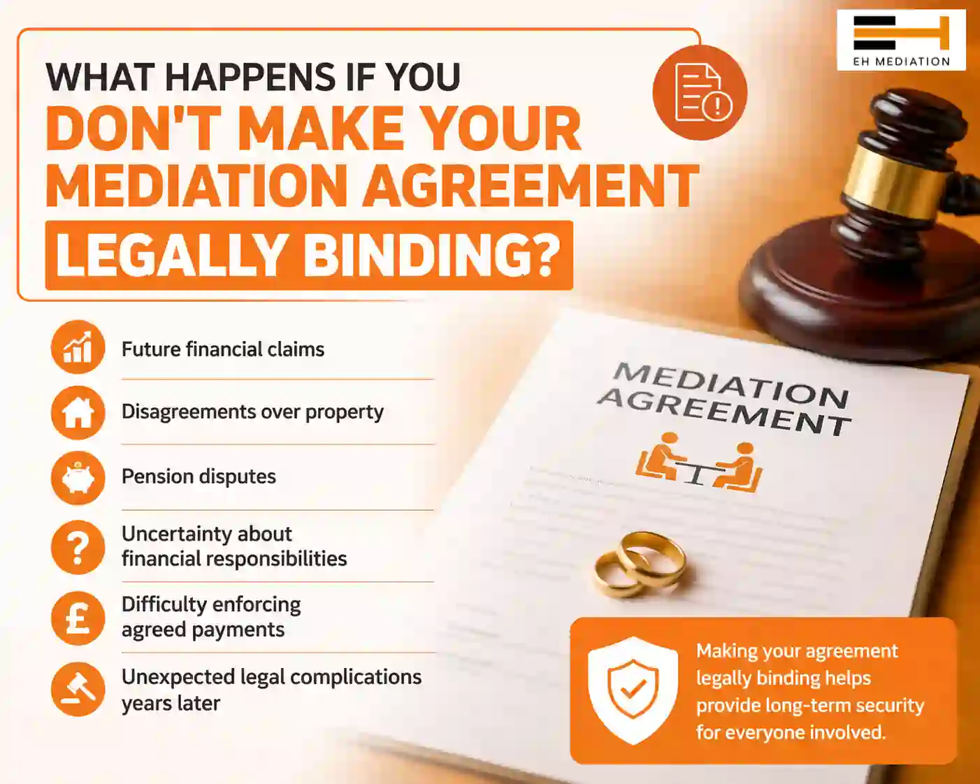 What Happens If You Don't Make Your Mediation Agreement Legally Binding Swadlincote?
